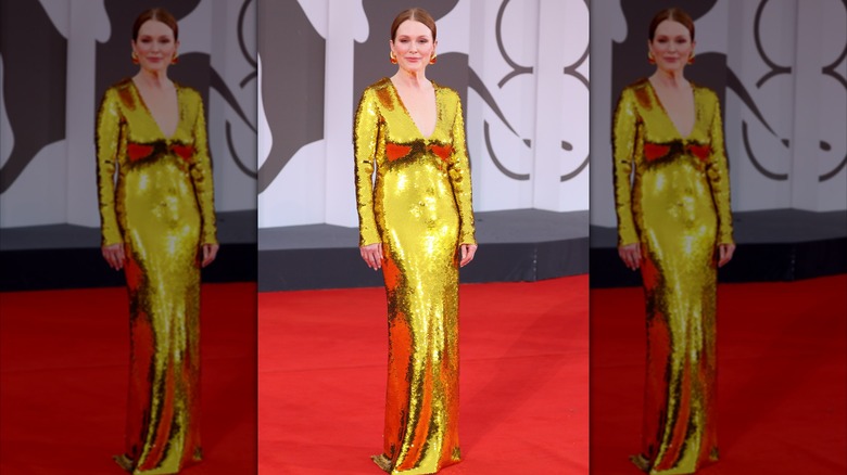 Julianne Moore at the "The Room Next Door" red carpet at the 81st Venice International Film Festival in September 2024 in Venice, Italy