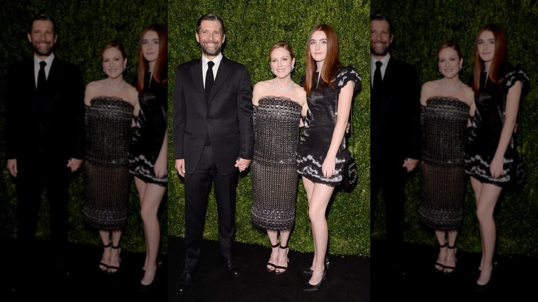 Julianne Moore and Bart Freundlich pictured with their daughter Liv Freundlich
