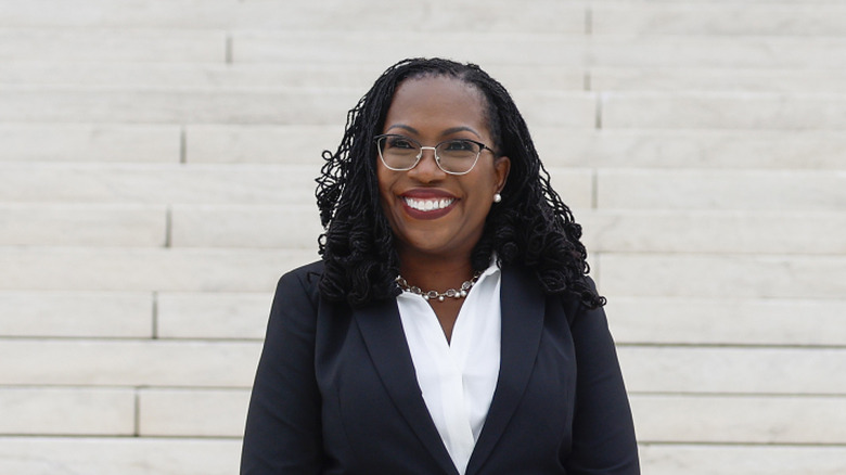 Justice Ketanji Jackson outside the Supreme Court