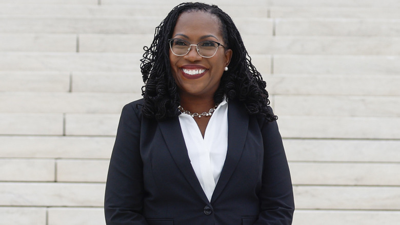 Justice Ketanji Jackson outside the Supreme Court