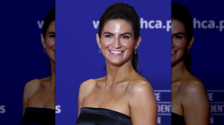 Kaitlan Collins with an updo and teasing in the crown