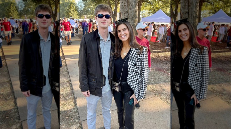 Kaitlan Collins poses for a photo with her brother at the University of Alabama (2023)