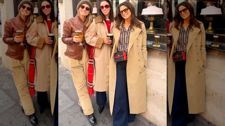 Kaitlan Collin poses with friends outside of a pub in London, England (April 2026)