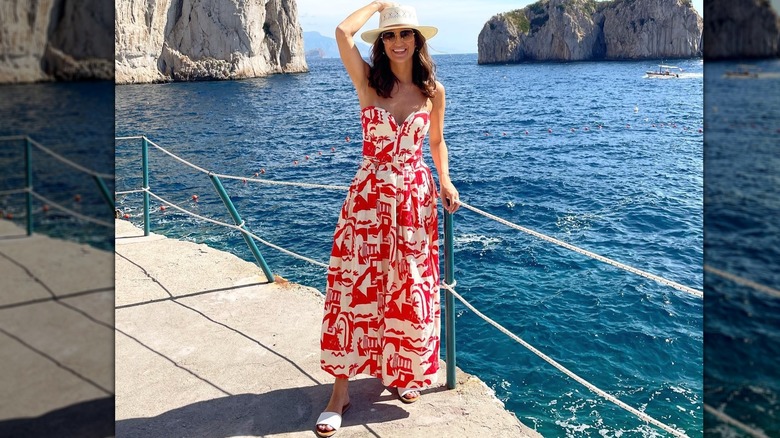 Kaitlan Collins poses for a photo as she vacations in Italy (2021)