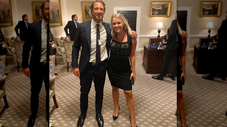 Karoline Leavitt posing with  Dave Portnoy