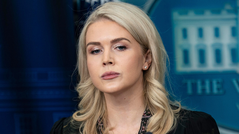 Karoline Leavitt with wavy hair