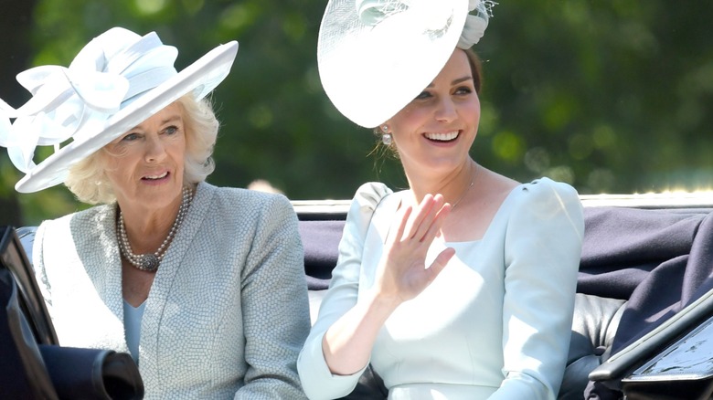 Kate Middleton and Queen Camilla at the 2018 Trooping the Colour.