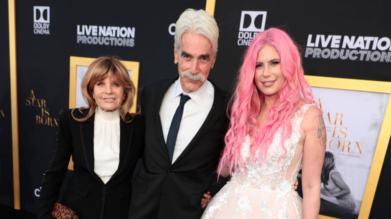 Katharine Ross and Sam Elliott pictured with their daughter Cleo Rose Elliott.