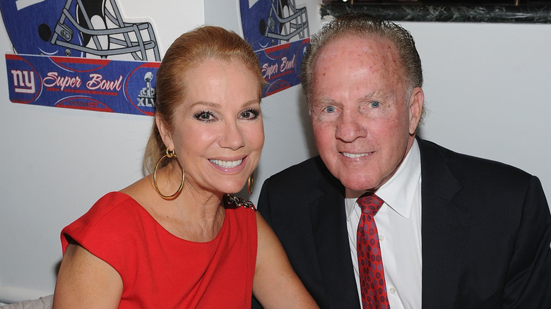 Kathy Lee Gifford and Frank Gifford attend the New York Giants Super Bowl Pep Rally Luncheon at Michael's on February 1, 2012 in New York City.