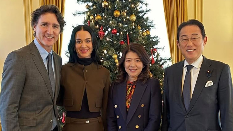 Justin Trudeau, Katy Perry, Yuko Kishida and Fumio Kishida, and