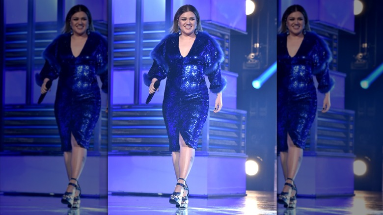 Kelly Clarkson onstage during the 54th Academy Of Country Music Awards at MGM Grand Garden Arena on April 07, 2019