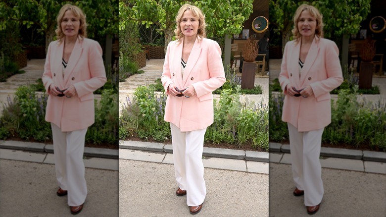 Kim Cattrall attends the RHS Chelsea Flower Show in London in May 2026