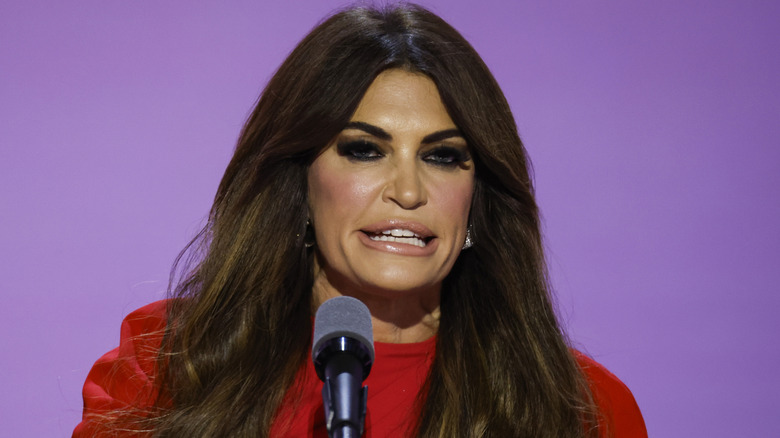 Kimberly Guilfoyle in a red dress