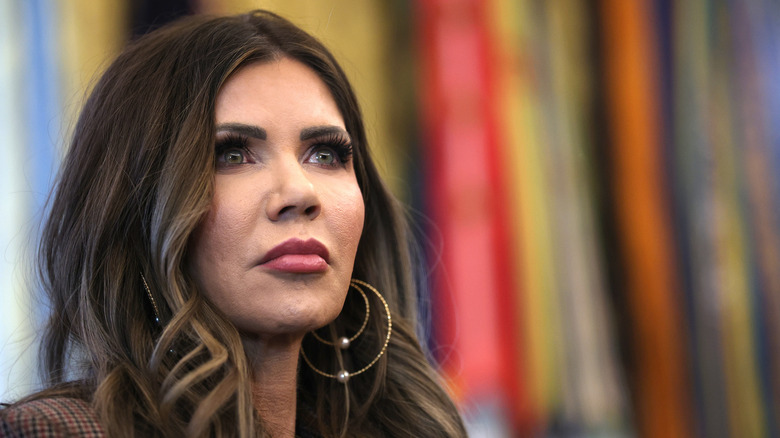 Kristi Noem with thick eyelashes