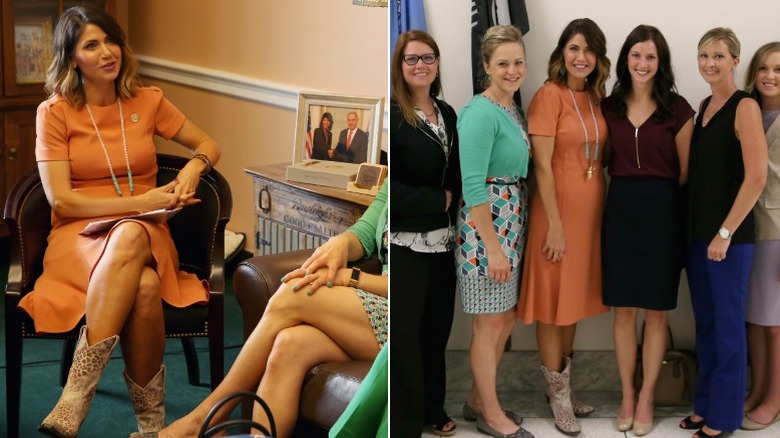 Kristi Noem meets with a group on Capitol Hill