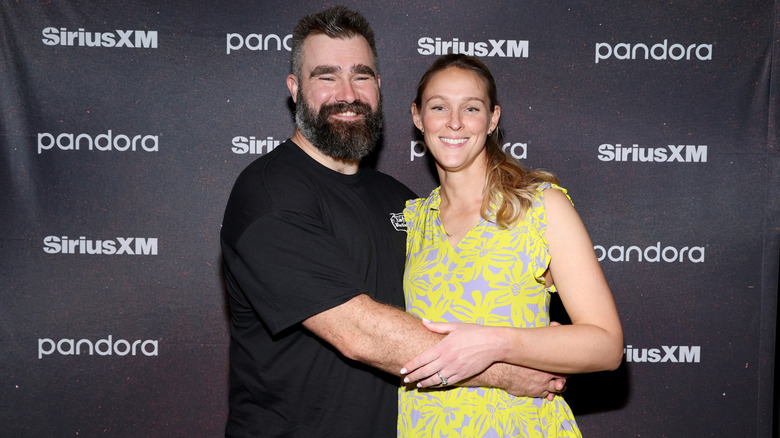 Jason and Kylie Kelce smiling