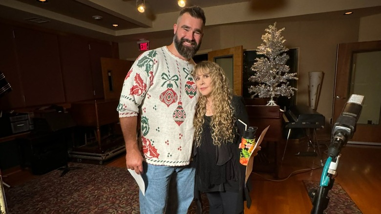 Jason Kelce and Stevie Nicks smiling