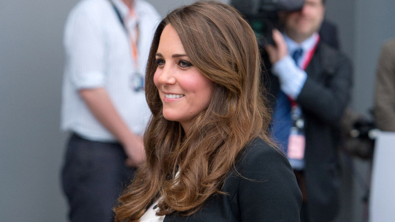 Kate Middleton in a maternity dress in April 2019
