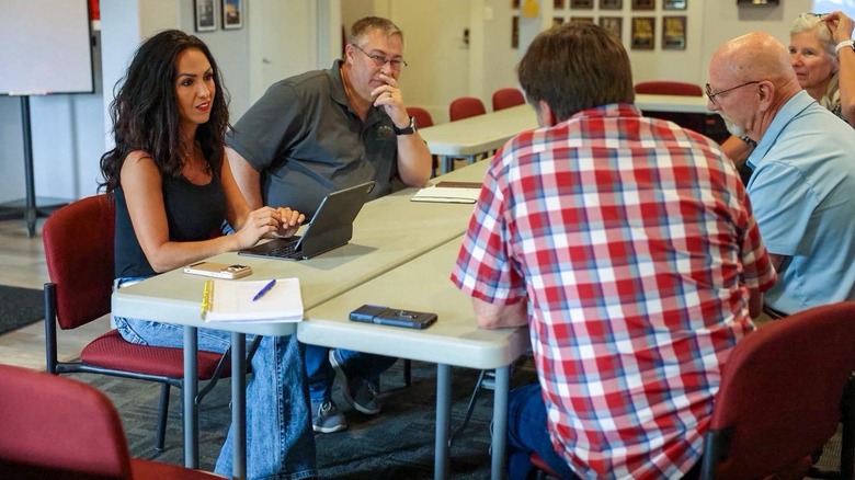 Lauren Boebert in a tank and jeans