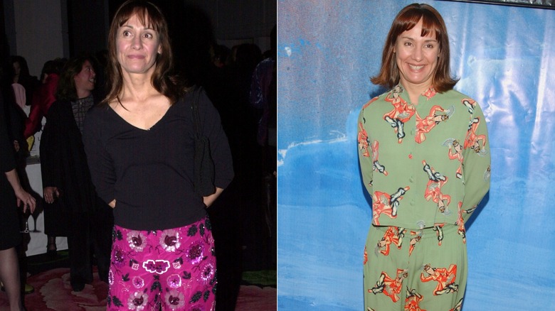 Laurie Metcalf in colorful prints