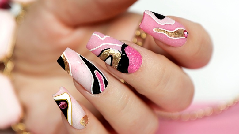 Abstract nail art