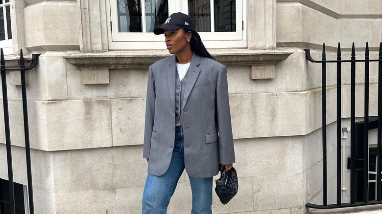 woman in vest blazer