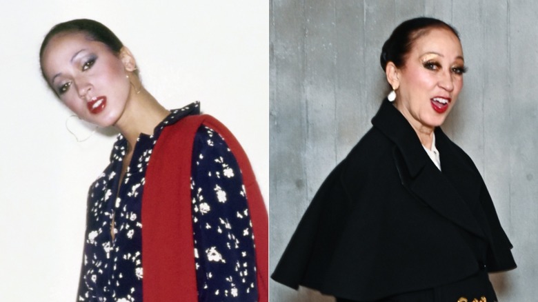 Pat Cleveland in the 70s (L) and Pat Cleveland in 2026 (R)