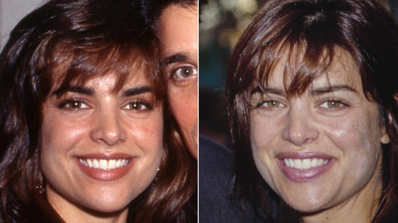 Lisa Rinna in 1989 and 1992