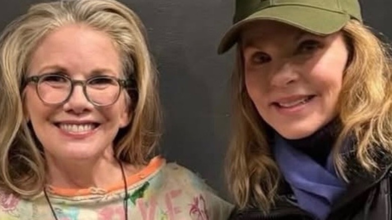 Melissa Sue Anderson and Melissa Gilbert smile for a photo