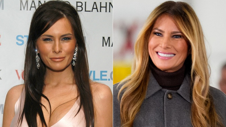 Melania Trump before and after her becoming first Lady