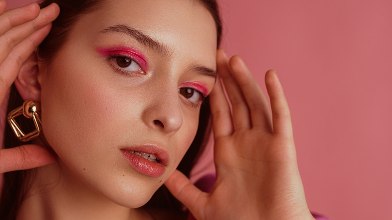 Pink makeup