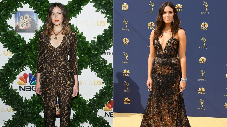 Mandy Moore at a "This Is Us" event in May 2018 in Los Angeles / Mandy Moore at the 70th Emmy Awards in September 2018 in Los Angeles