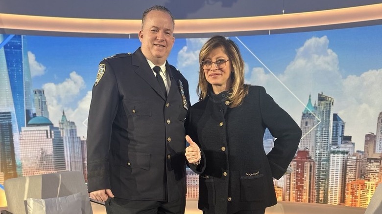 Maria Bartiromo in a black jacket