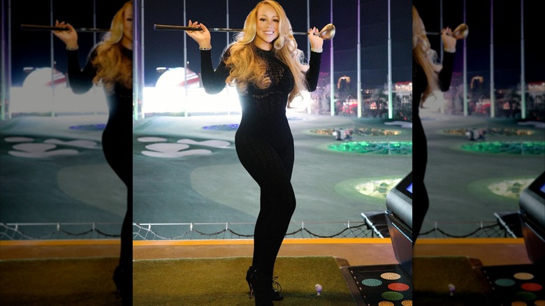 Mariah Carey playing golf