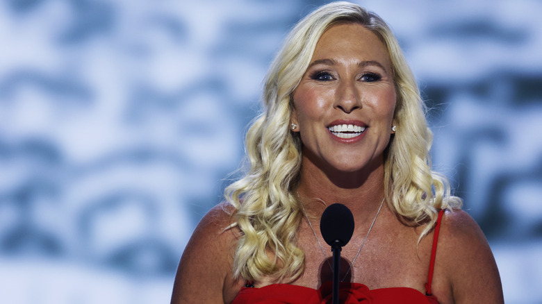 Marjorie Taylor Greene with curly hair