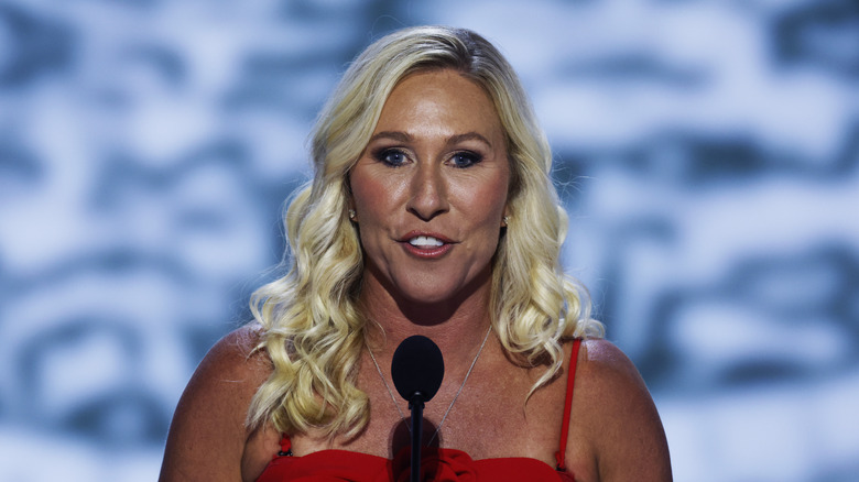 Marjorie Taylor Greene with heavy makeup