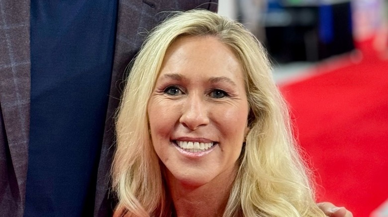 Marjorie Taylor Greene with loose waves