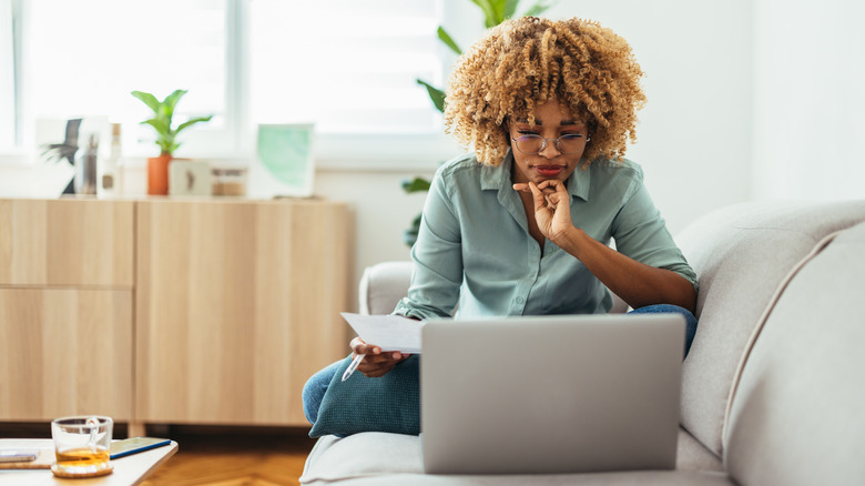 woman working on laptop 