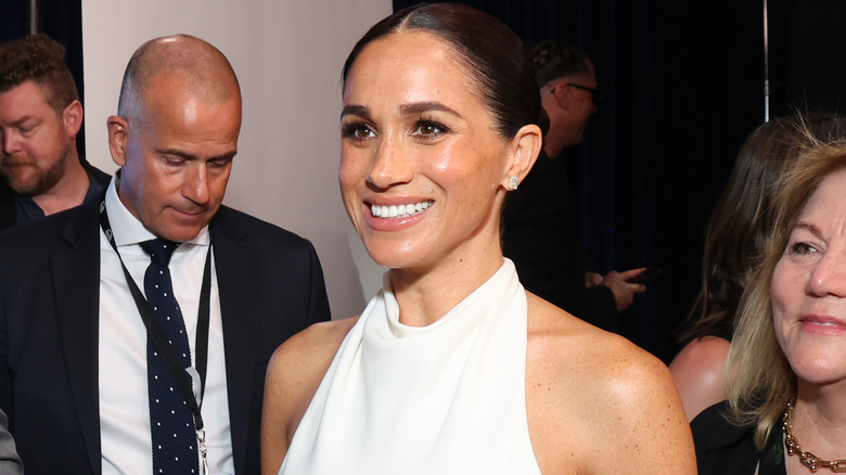 Meghan Markle wearing a white dress at the 2024 ESPYs