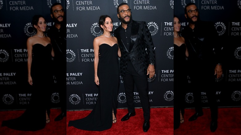 Meghan Markle with Tyler Perry at The Paley Center for Media.