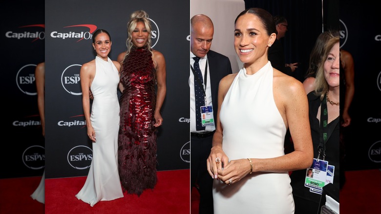 Meghan Markle with Serena Williams at the 2024 ESPY Awards.