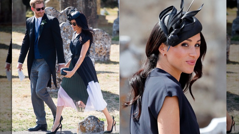 Meghan Markle and Prince Harry attend the wedding of Charlie van Straubenzee.