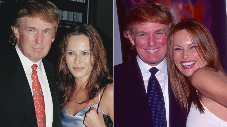 Donald and Melania Trump in 1998 and 1998