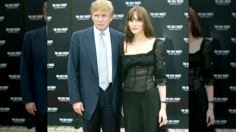 Melania and Donald Trump in 2002