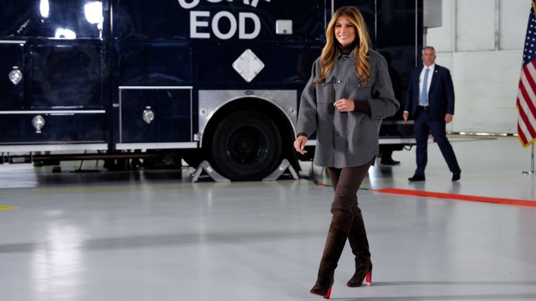 Melania Trump attends a Red Cross event for U.S. troops