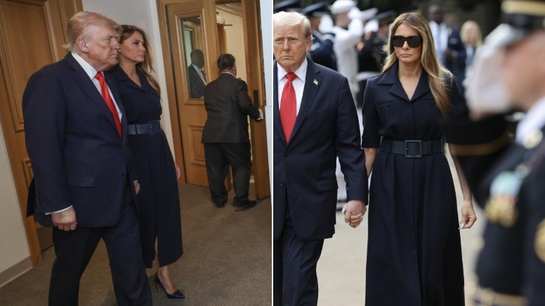 Donald and Melania Trump attend a September 11 commemoration ceremony
