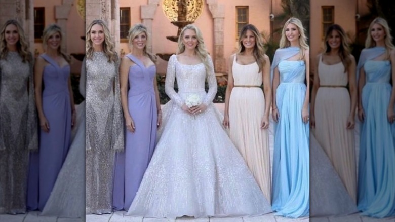Tiffany Trump wedding photo with Marla Maples, Lara Trump, Melania Trump, and Ivanka Trump