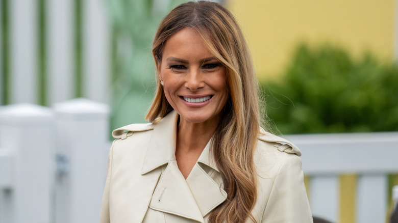 President Donald Trump and First Lady Melania Trump host the 2025 Easter Egg Roll on April 21, 2025 in Washington, DC
