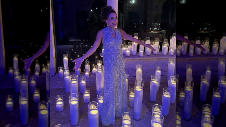 Jeanine Pirro in a jeweled dress