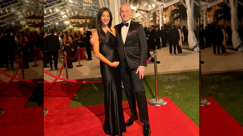 Katie and Stephen Miller wearing black